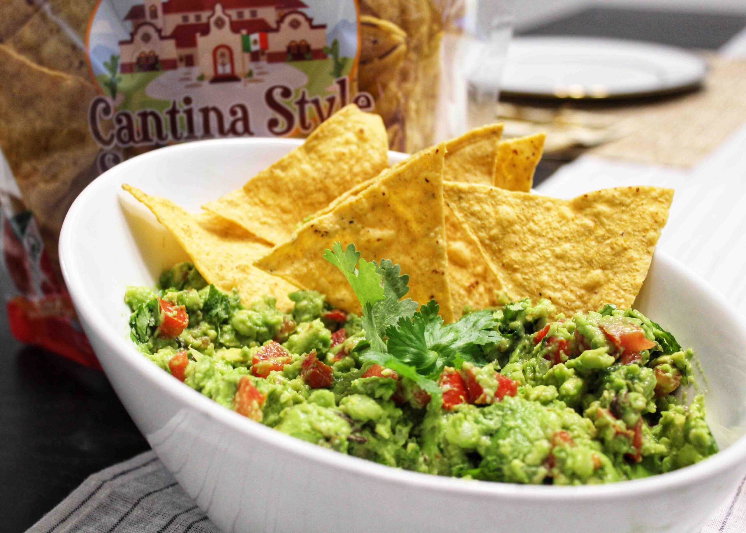 Guacamole Recipe with Vegan Chips from Casa Bonita