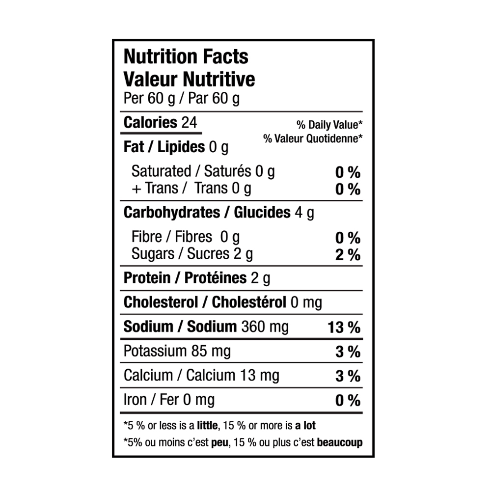 Casa Bonita Habanero Salsa Nutritional Facts